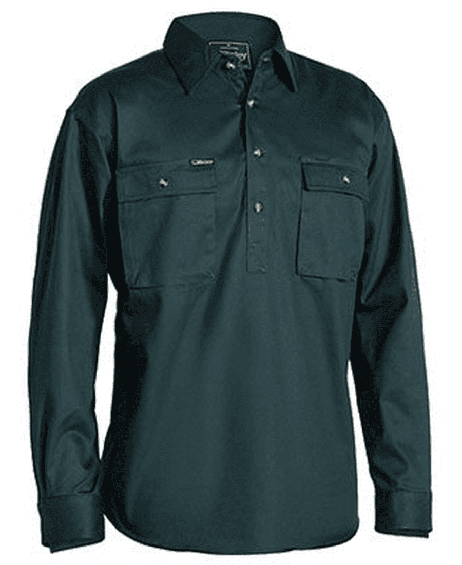 Bisley Half Closed Shirt LS - Image 2