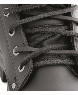 Steel Blue Leather Boot Laces 150cm