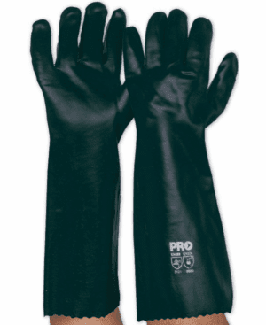Green PVC Glove 45cm Dipped