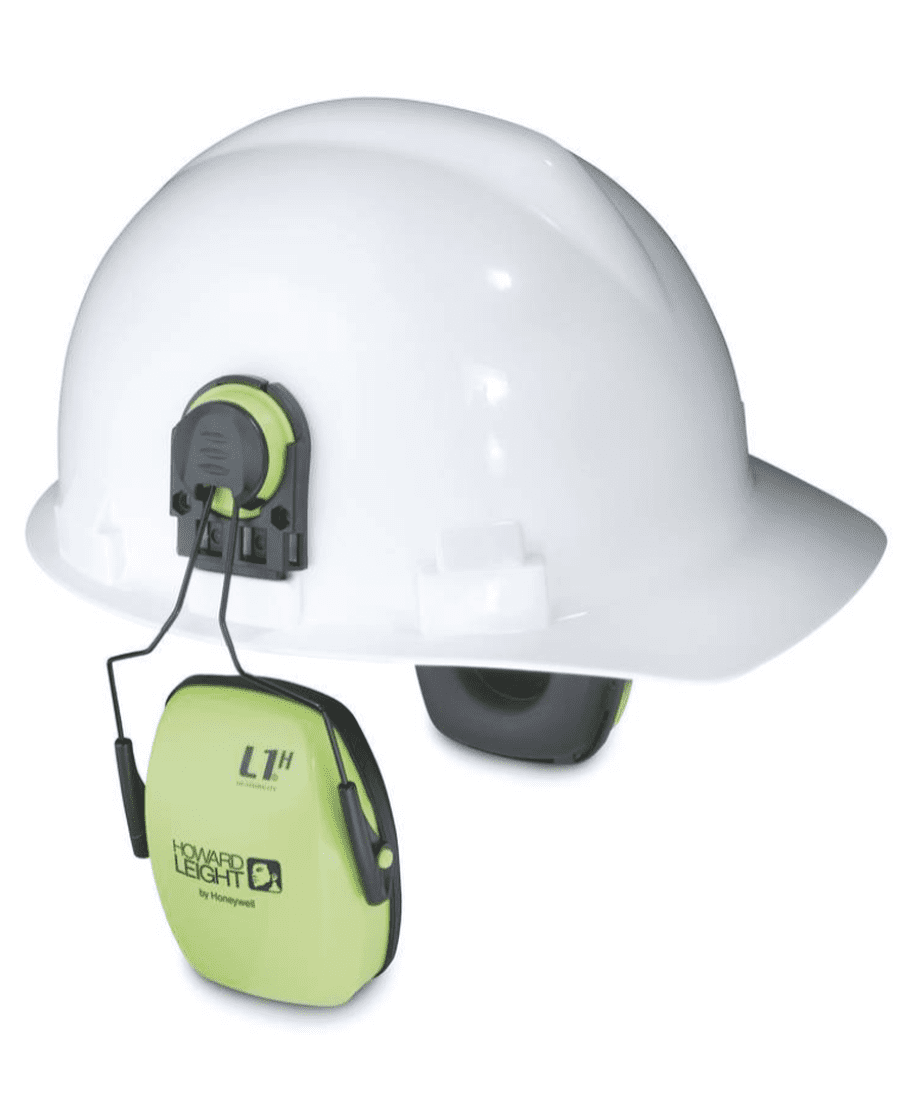 Leightning L1HHV Cap Attached Hi Vis Ear Muffs