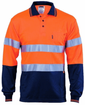DNC 3913 Polo Shirt LS Hi Vis Tape