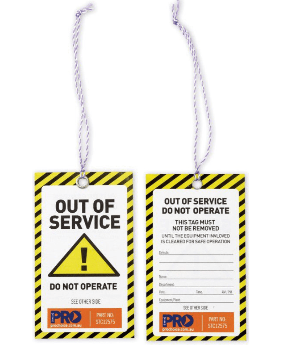 Out of Service Caution Tags