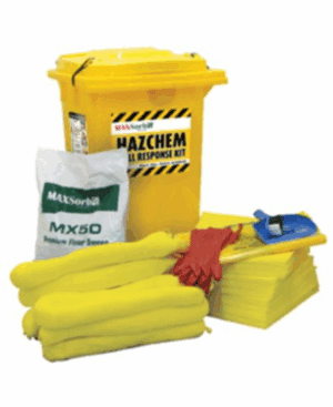 Spill Kit Hazchem 240L Wheelie Bin