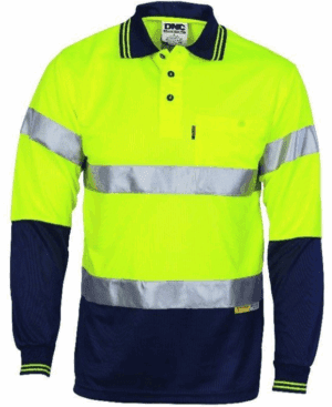 DNC 3913 Polo Shirt LS Hi Vis Tape