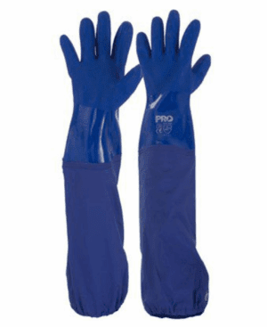 Blue PVC Glove 60cm
