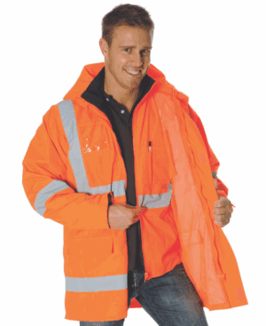 DNC 6in1 Jacket Hi Vis Orange X Back Tape