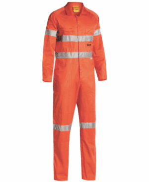 Bisley Lightweight Overalls Hi Vis Orange Tape