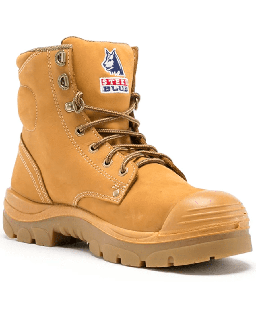 Steel Blue Argyle Safety Boot with Bump Cap Wheat