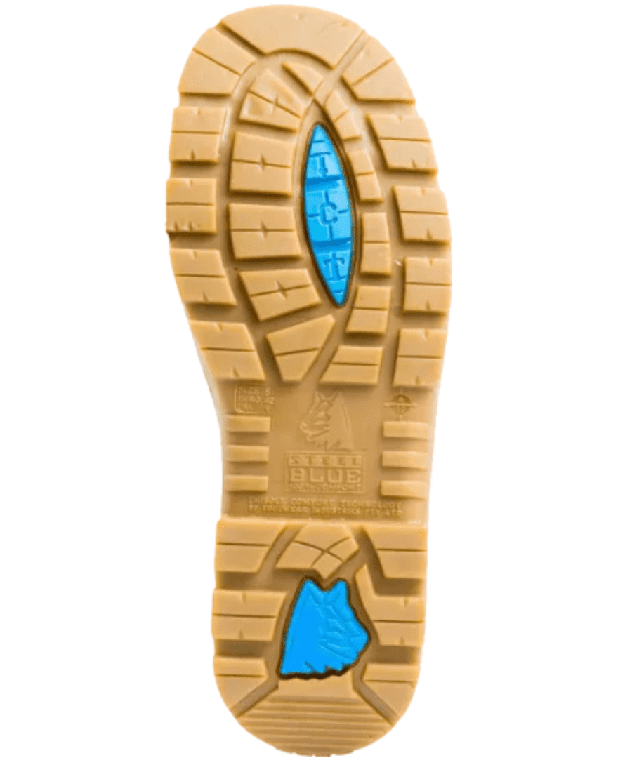 Steel Blue Argyle Zip Side Safety Boot Wheat - Image 2